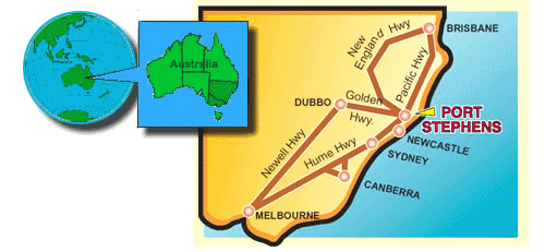 Karte Port Stephens